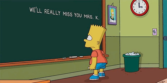 Bart Simpson -Edna Krabappel