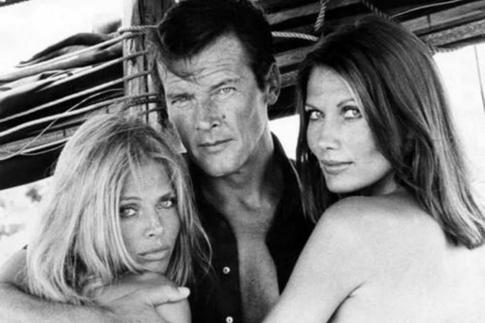 Roger-Moore-Maud-Adams-Britt-Ekland